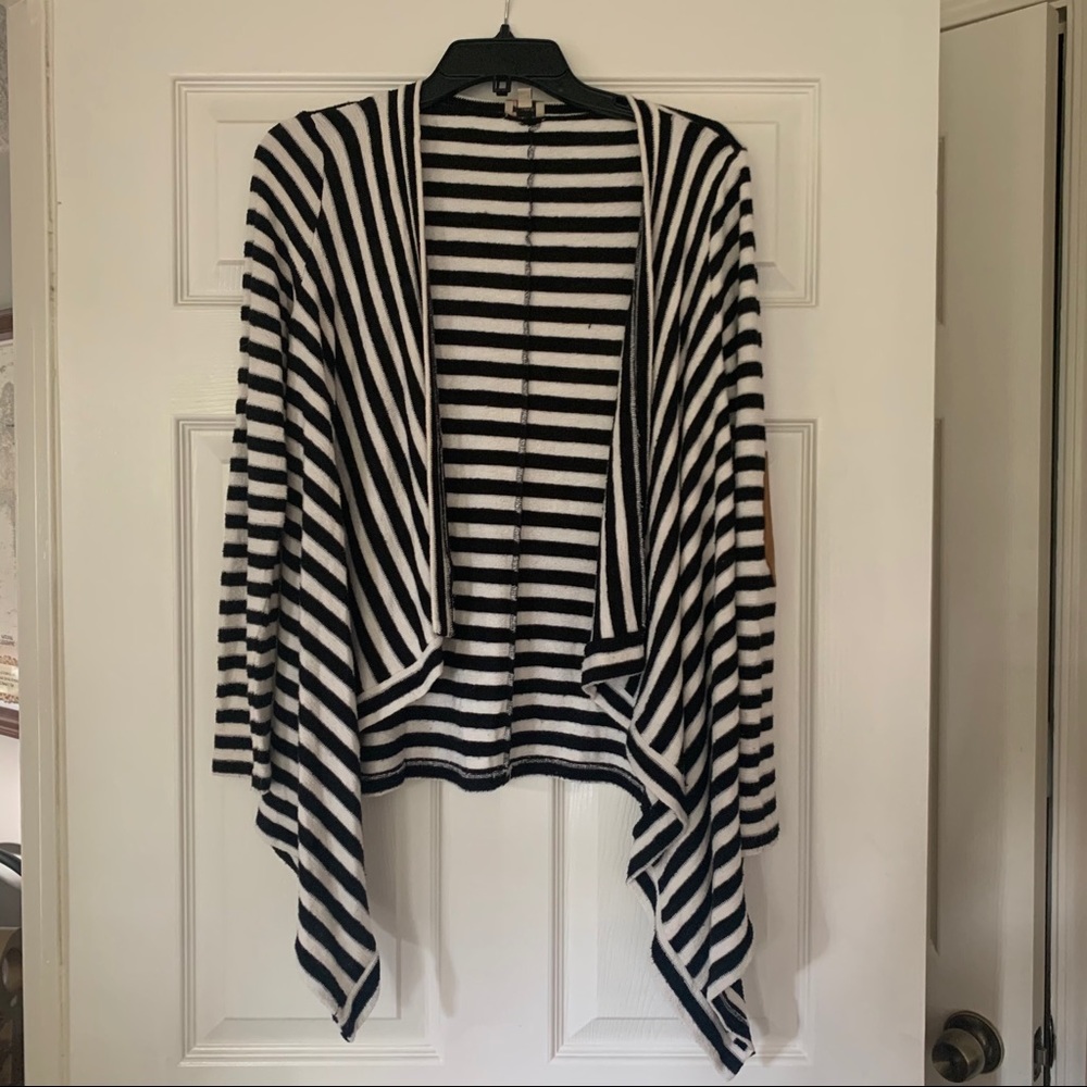 Cremieux stripped sweater jacket